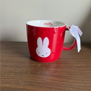 Miffy Red Mug with White Bunny Design